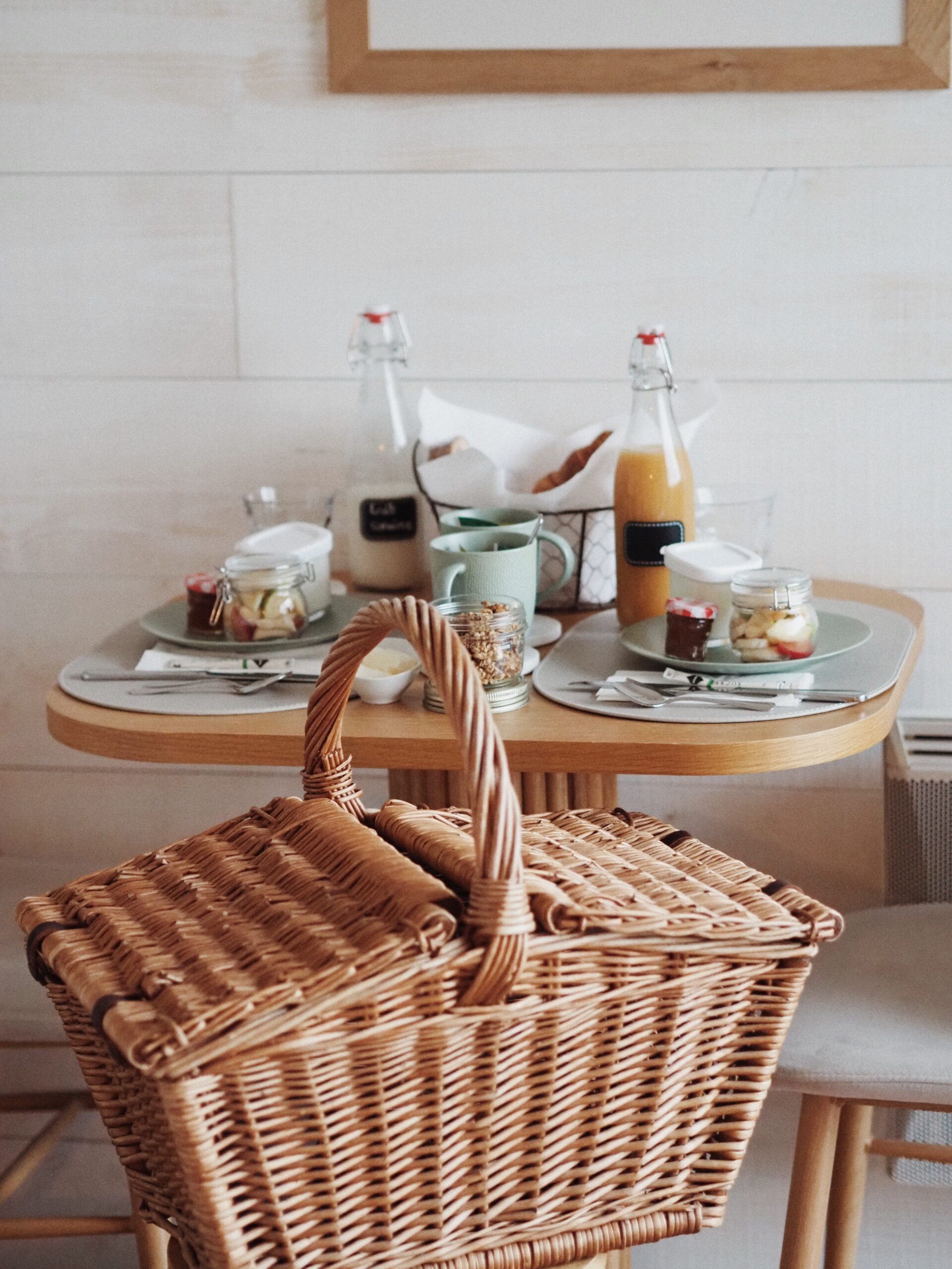 Petit-déjeuner livré en lodge Carrière Sauvage Pont-Aven Bretagne